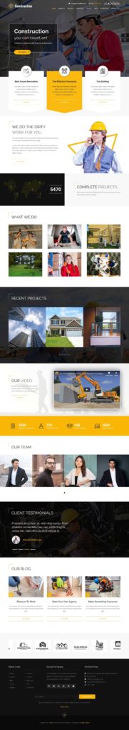 Construction WordPress Theme