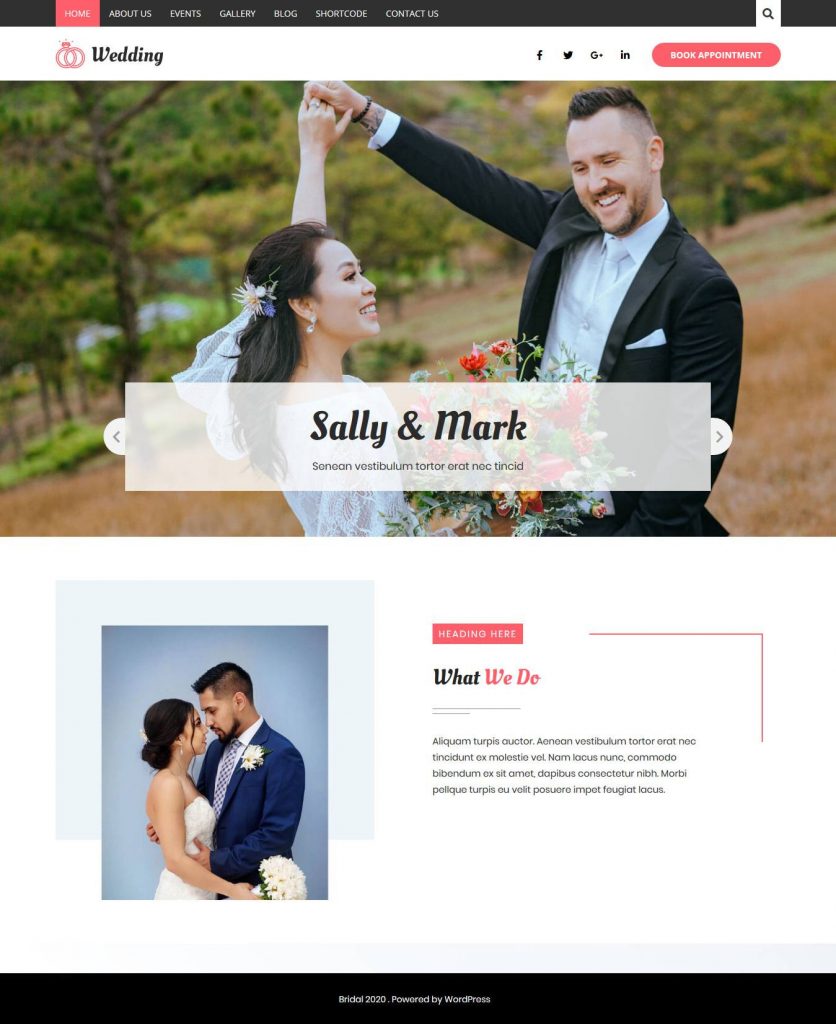 Free Wedding WordPress Theme