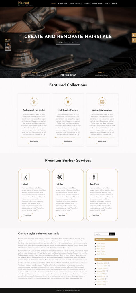 Haircut Lite WordPress Theme