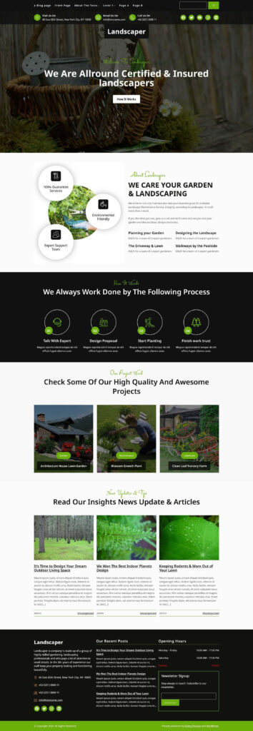 Landscaper Block Theme