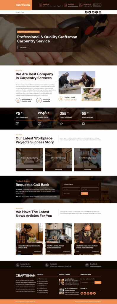 Craftsman Lite WordPress Theme
